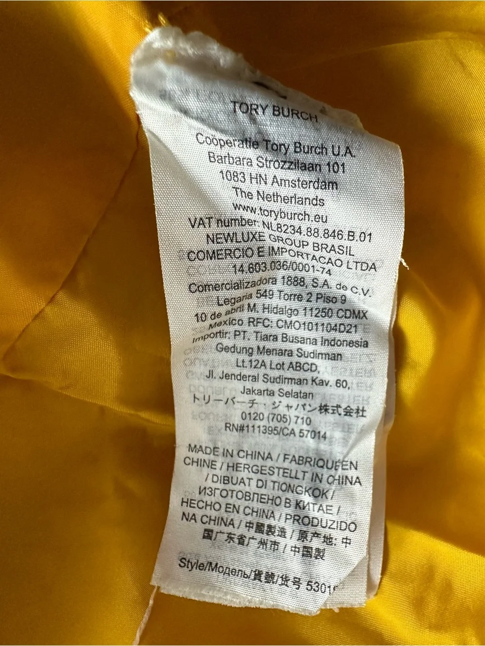 Tory Burch Cream Yellow Faux Sherpa Jacket with Yellow Trim XS